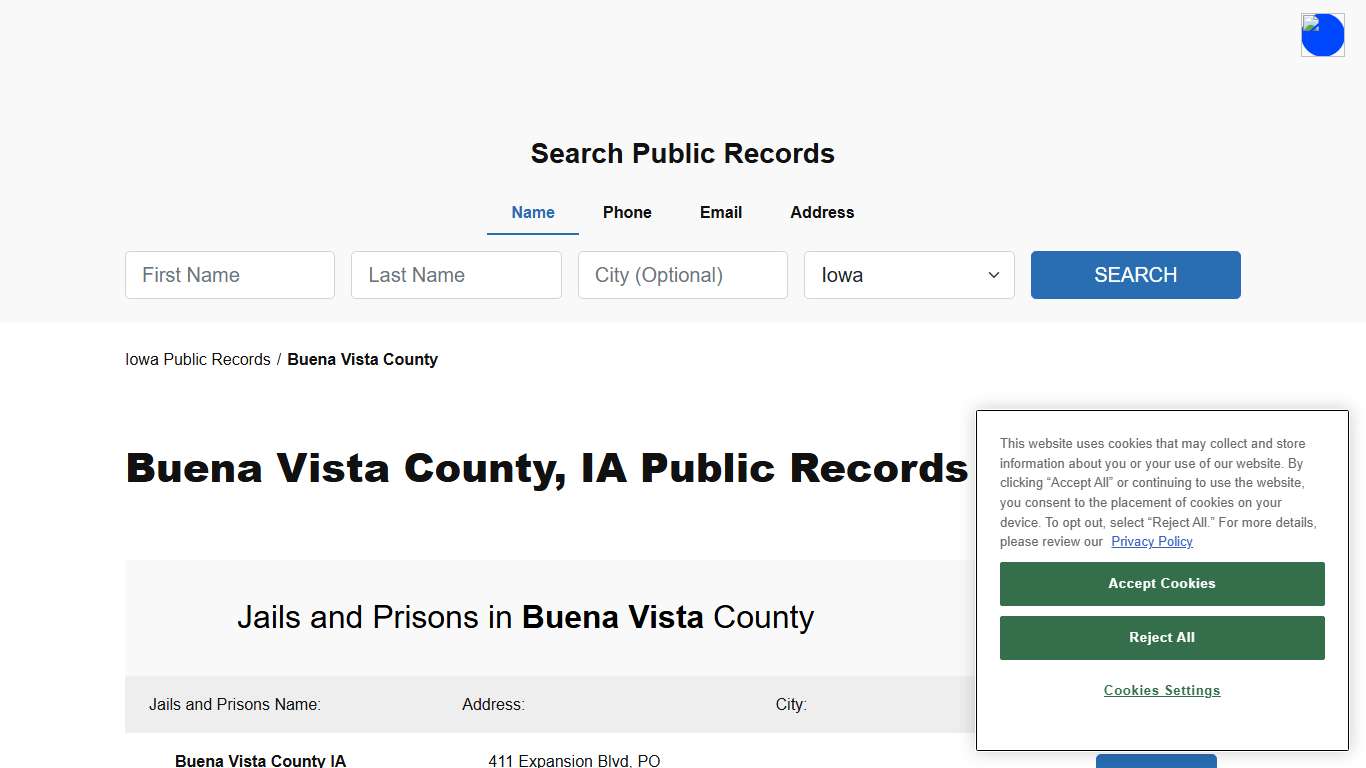 Buena Vista County, IA Public Court, Arrest and Inmate Records - ThePublicIndex